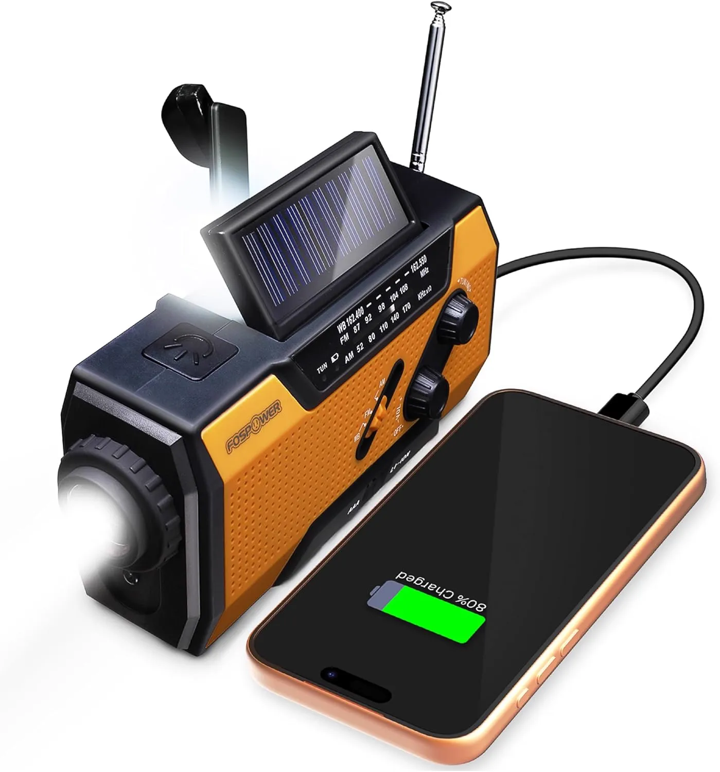 FosPower Emergency Solar Bluetooth Speaker