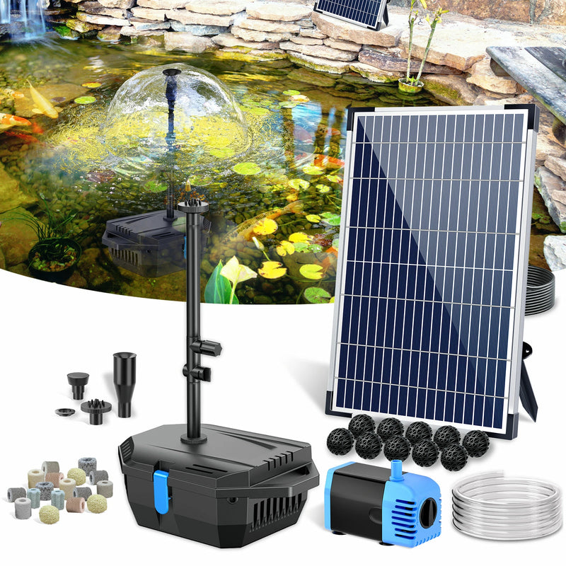 POPOSOAP 12W solar water pump kit 160GPH with solar panel